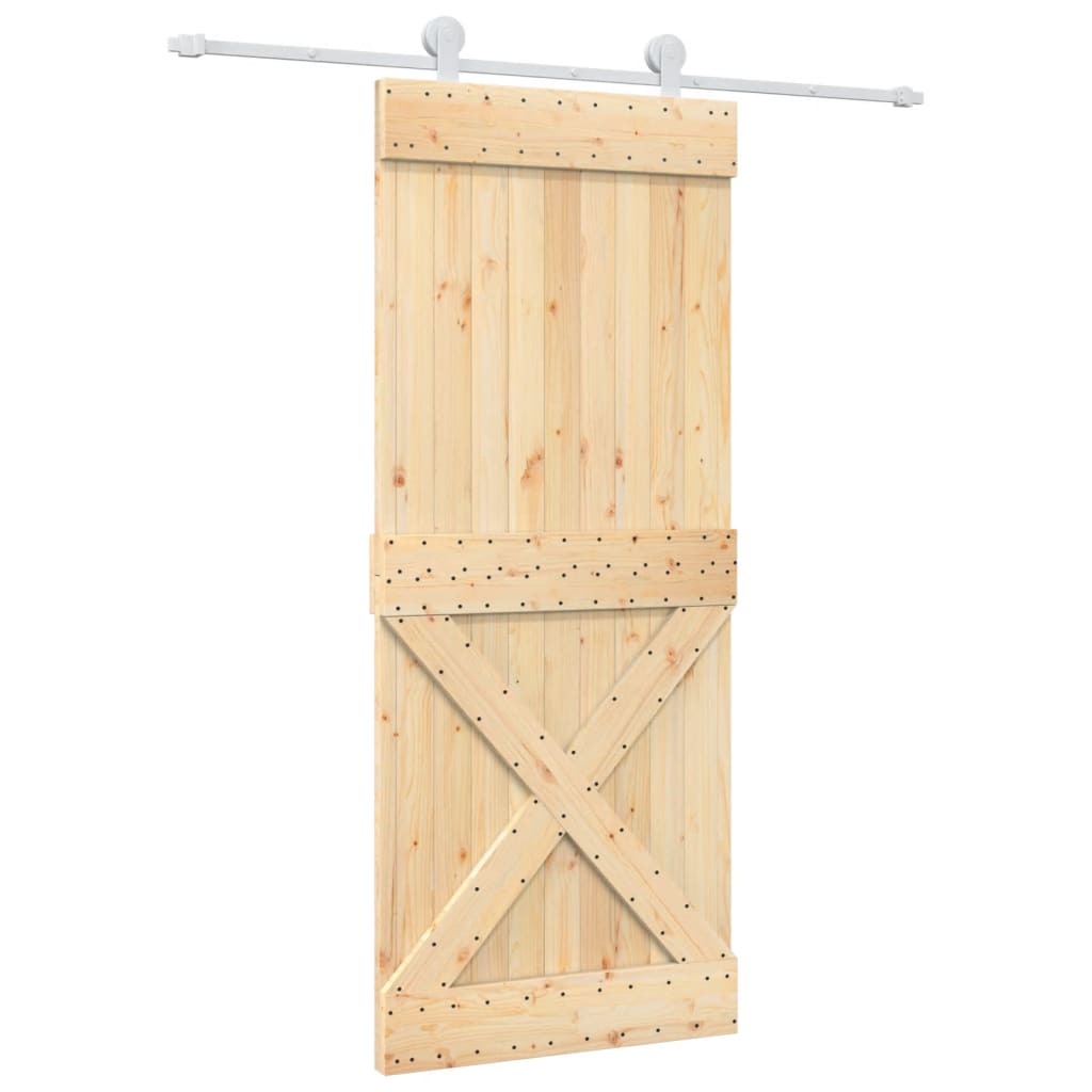 VidaXL Porte coulissante avec ferrures 85x210 cm bois de pin massif