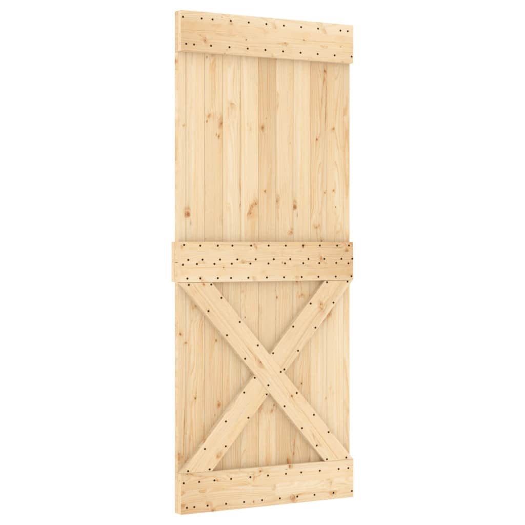 VidaXL Porte coulissante avec ferrures 85x210 cm bois de pin massif