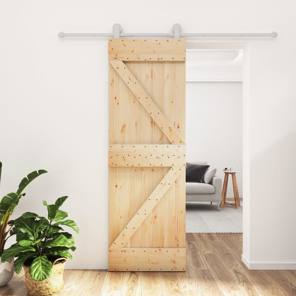 VidaXL Porte coulissante avec ferrures 70x210 cm bois de pin massif