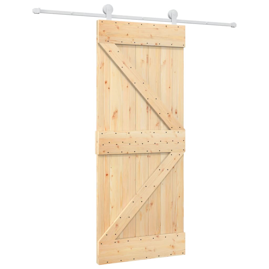VidaXL Porte coulissante avec ferrures 85x210 cm bois de pin massif