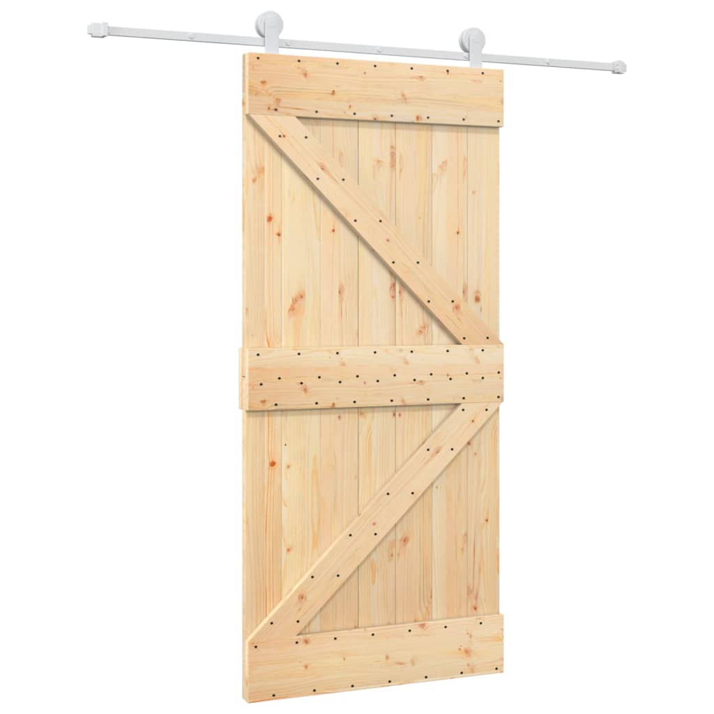 VidaXL Porte coulissante avec ferrures 95x210 cm bois de pin massif