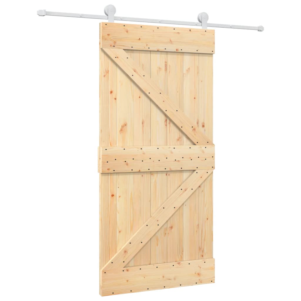 VidaXL Porte coulissante avec ferrures 100x210 cm bois de pin massif