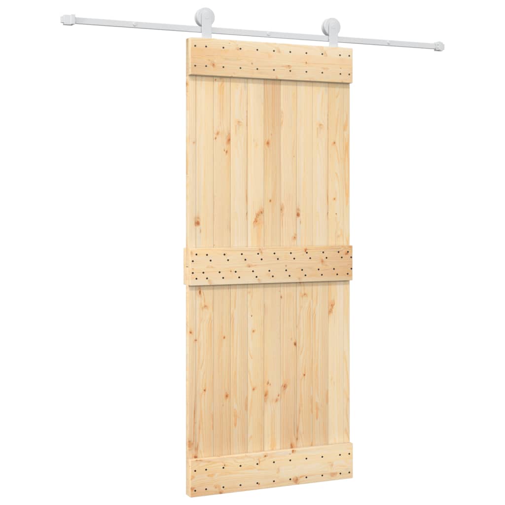 VidaXL Porte coulissante avec ferrures 85x210 cm bois de pin massif