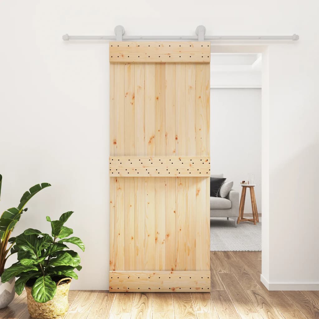 VidaXL Porte coulissante avec ferrures 85x210 cm bois de pin massif