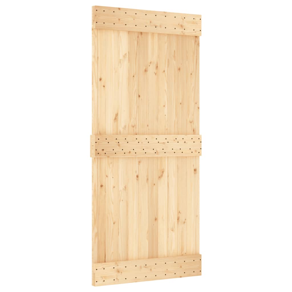 VidaXL Porte coulissante avec ferrures 95x210 cm bois de pin massif