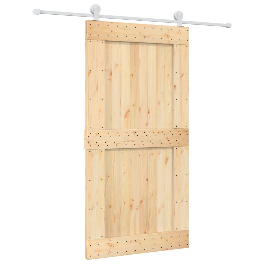 VidaXL Porte coulissante avec ferrures 100x210 cm bois de pin massif