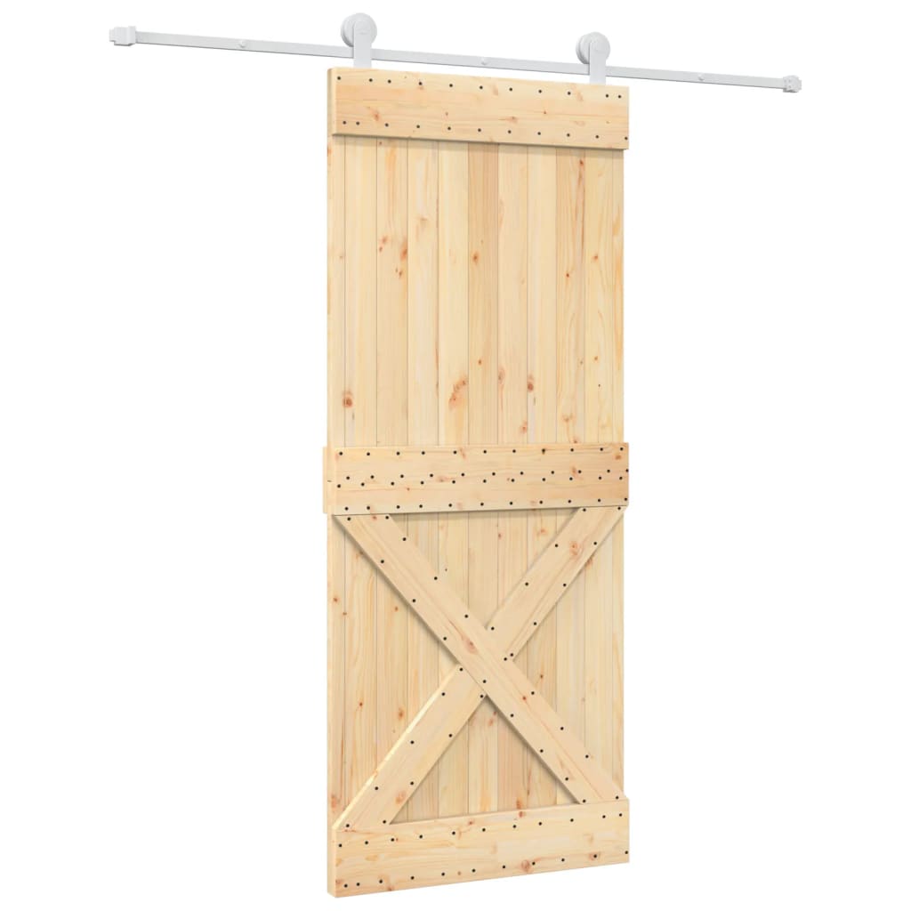 VidaXL Porte coulissante avec ferrures 85x210 cm bois de pin massif