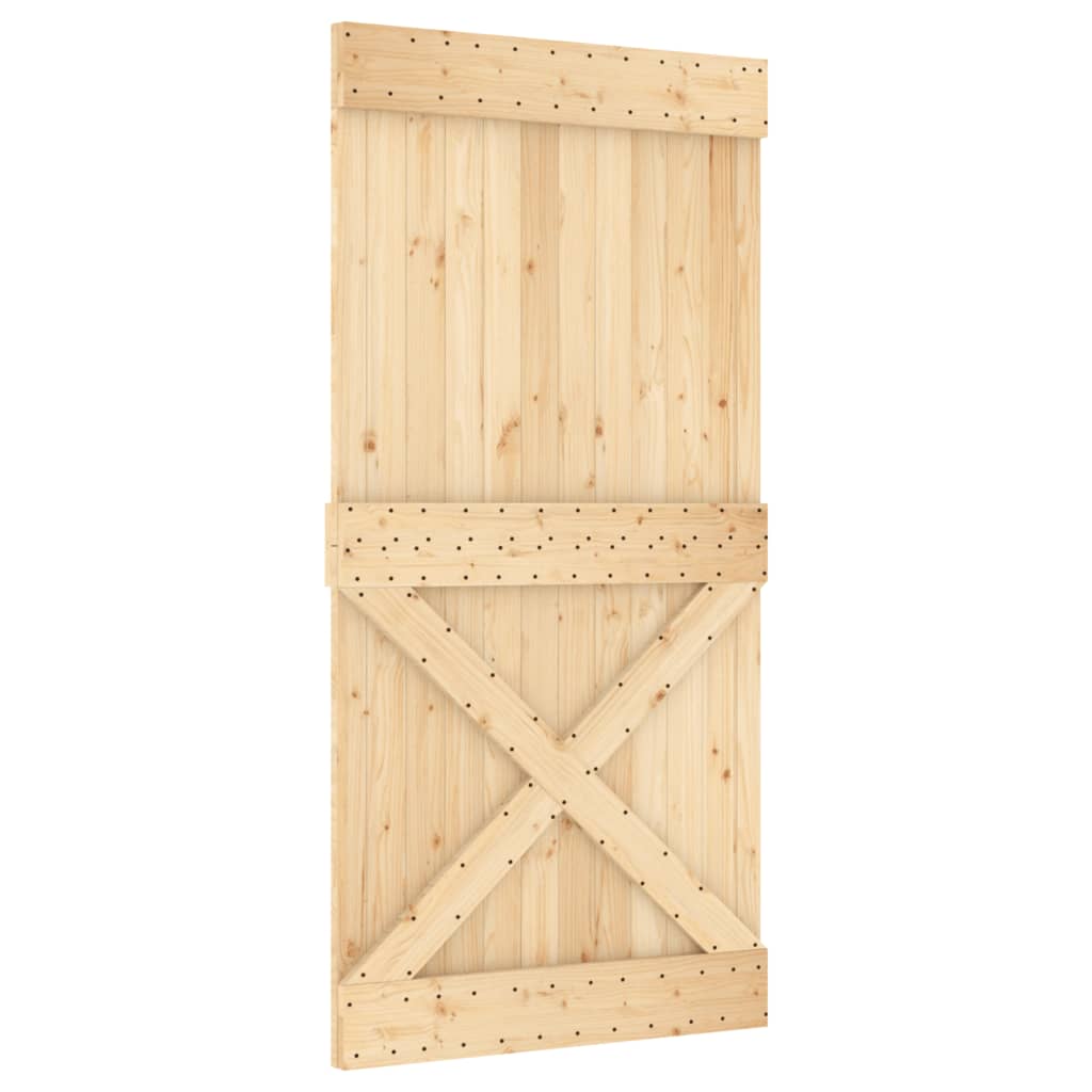 VidaXL Porte coulissante avec ferrures 100x210 cm bois de pin massif