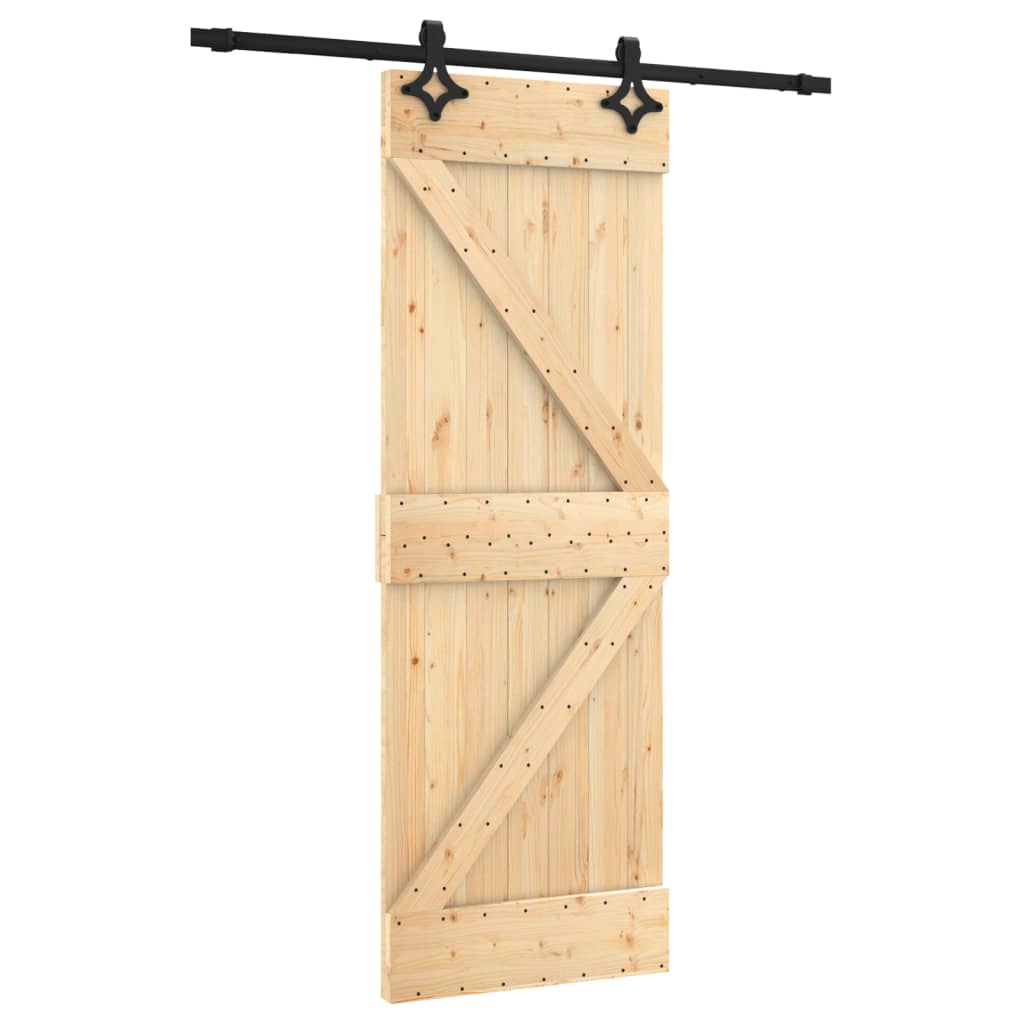 VidaXL Porte coulissante avec ferrures 70x210 cm bois de pin massif