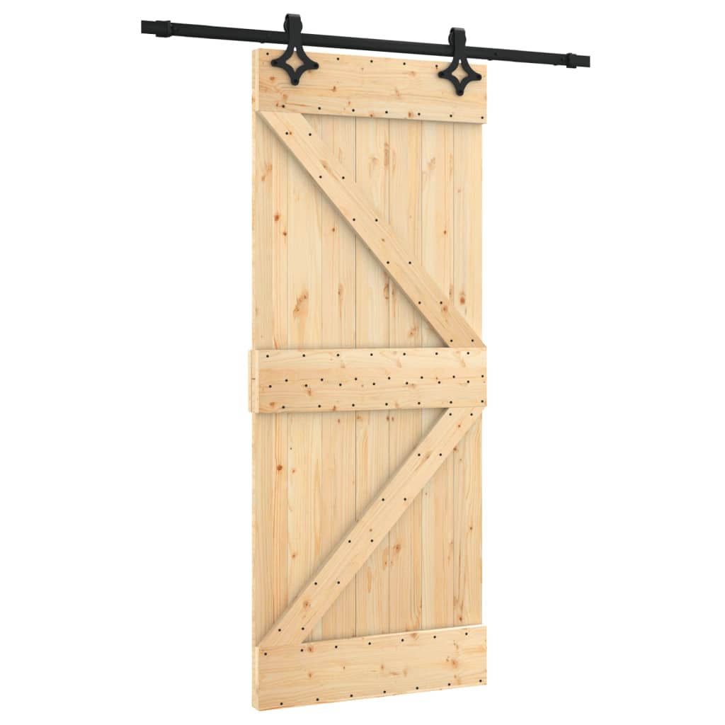 VidaXL Porte coulissante avec ferrures 85x210 cm bois de pin massif