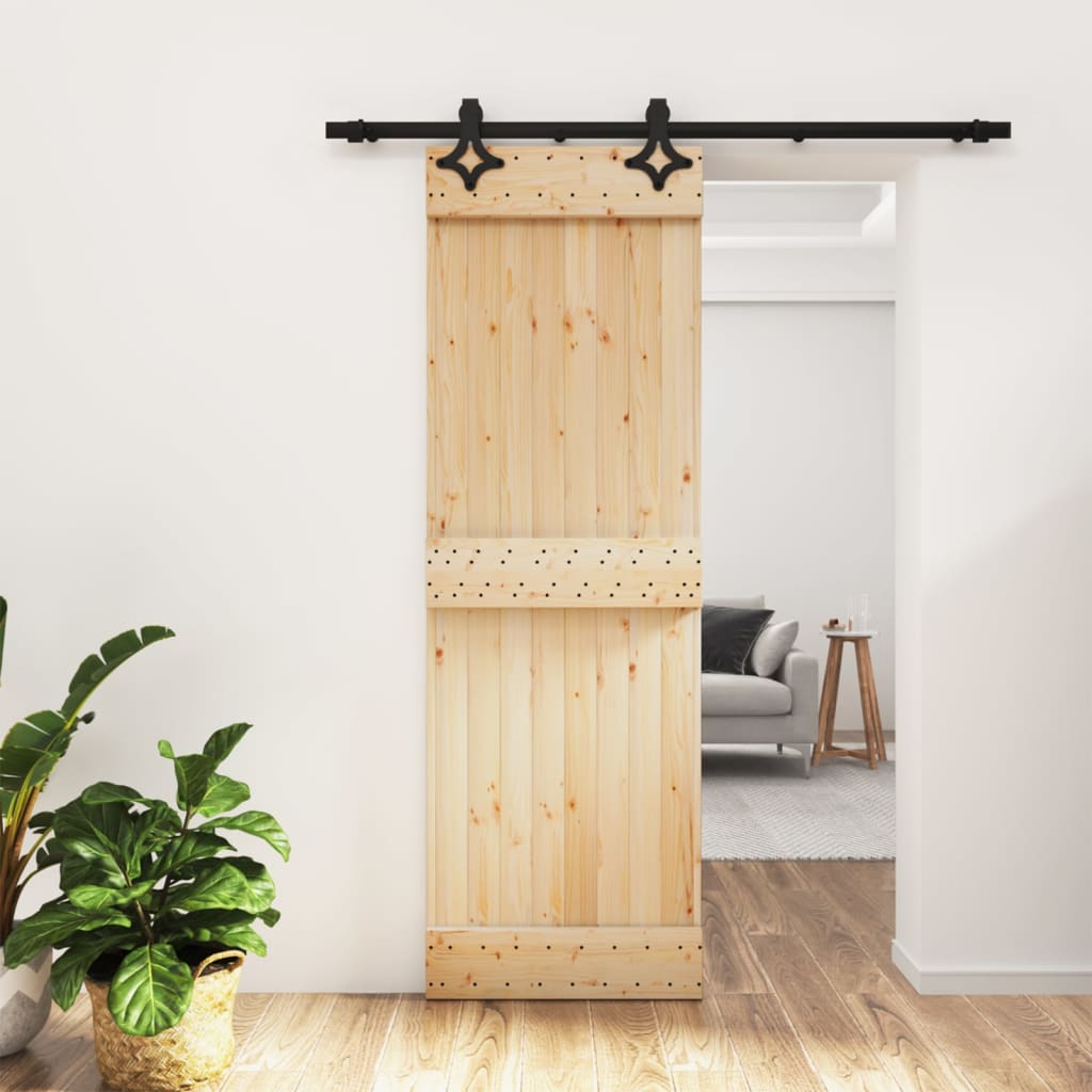 VidaXL Porte coulissante avec ferrures 70x210 cm bois de pin massif