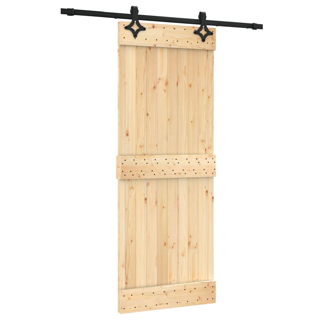 VidaXL Porte coulissante avec ferrures 80x210 cm bois de pin massif