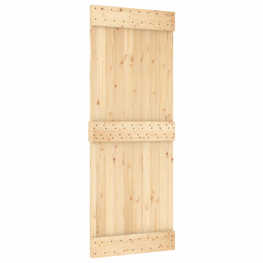 VidaXL Porte coulissante avec ferrures 80x210 cm bois de pin massif