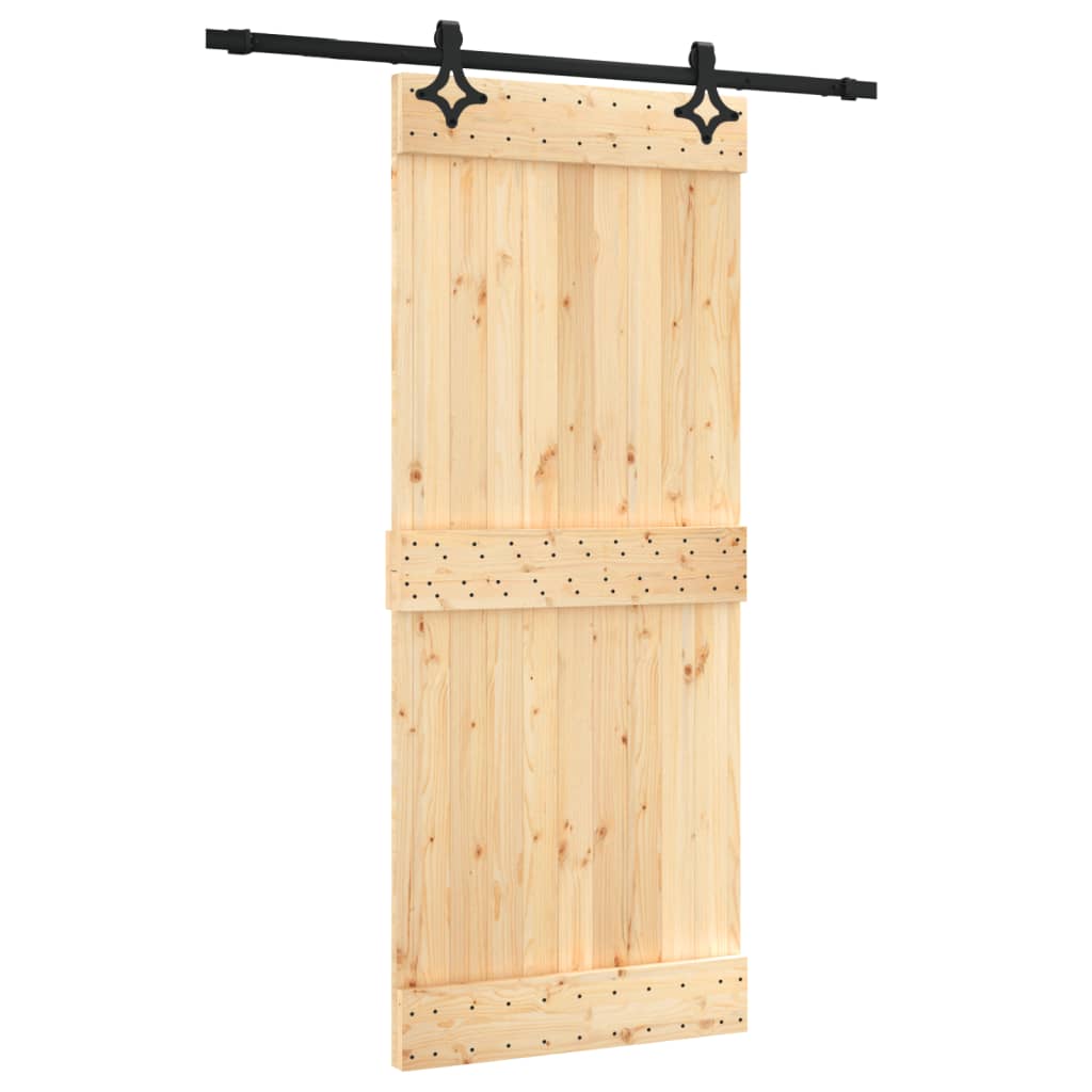 VidaXL Porte coulissante avec ferrures 85x210 cm bois de pin massif