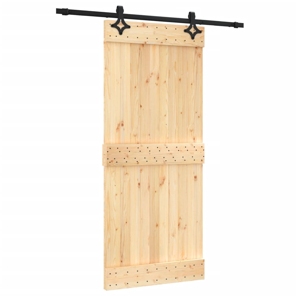 VidaXL Porte coulissante avec ferrures 90x210 cm bois de pin massif