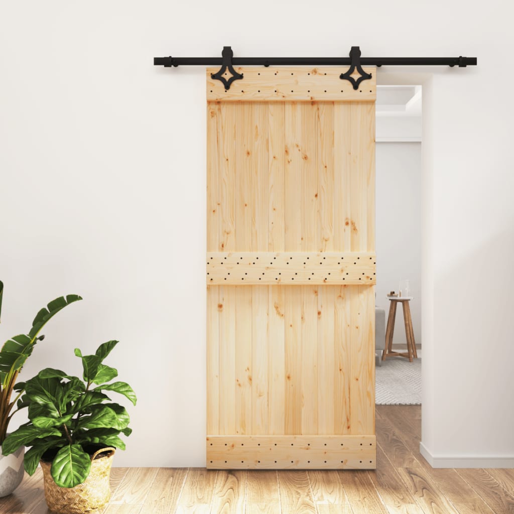 VidaXL Porte coulissante avec ferrures 90x210 cm bois de pin massif