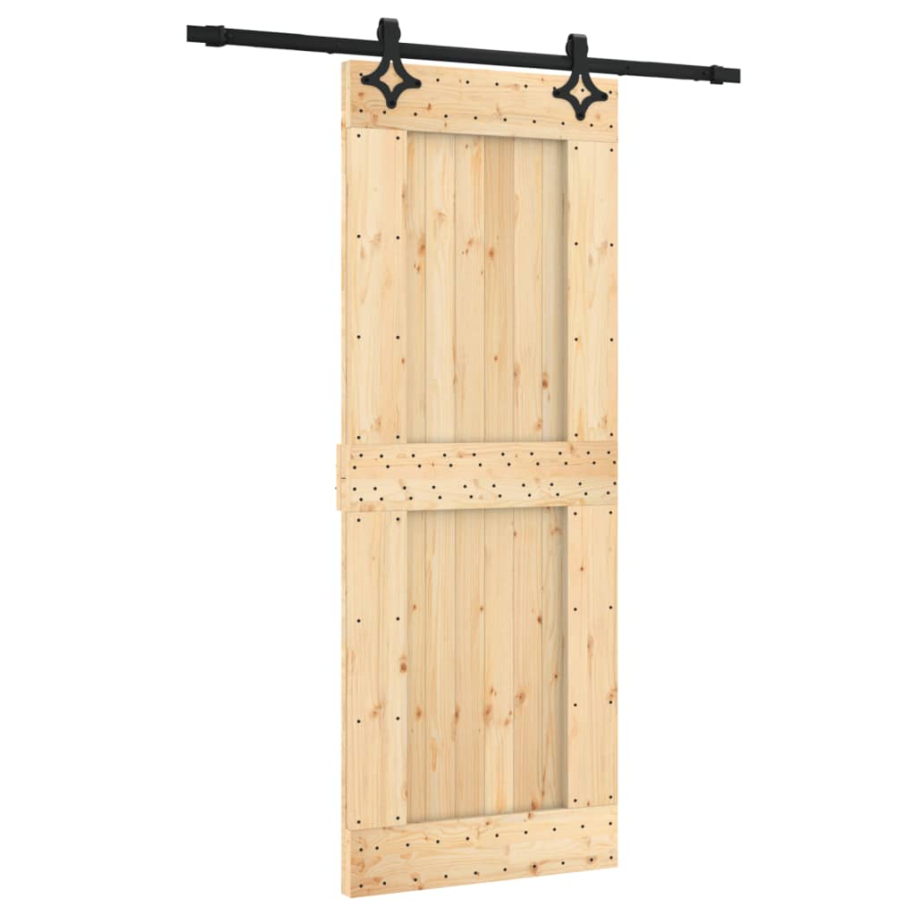 VidaXL Porte coulissante avec ferrures 80x210 cm bois de pin massif