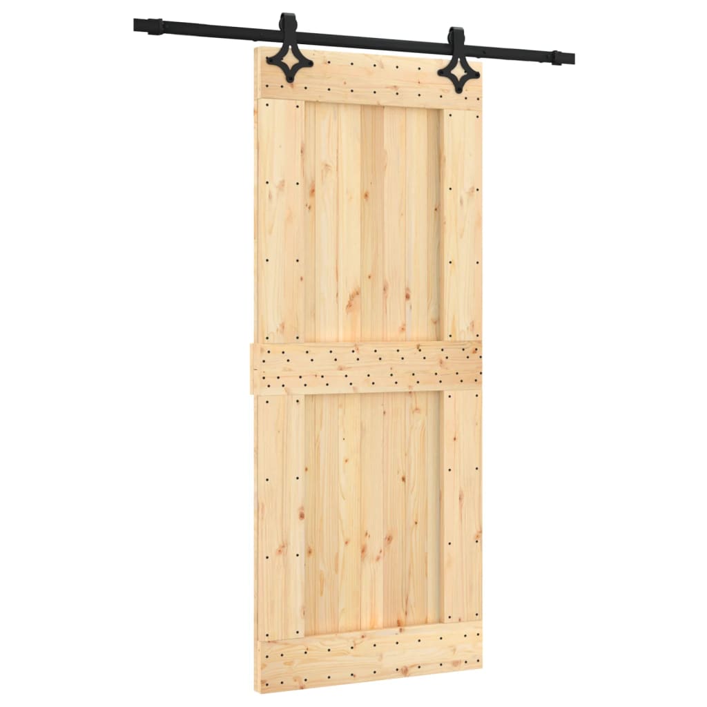 VidaXL Porte coulissante avec ferrures 85x210 cm bois de pin massif