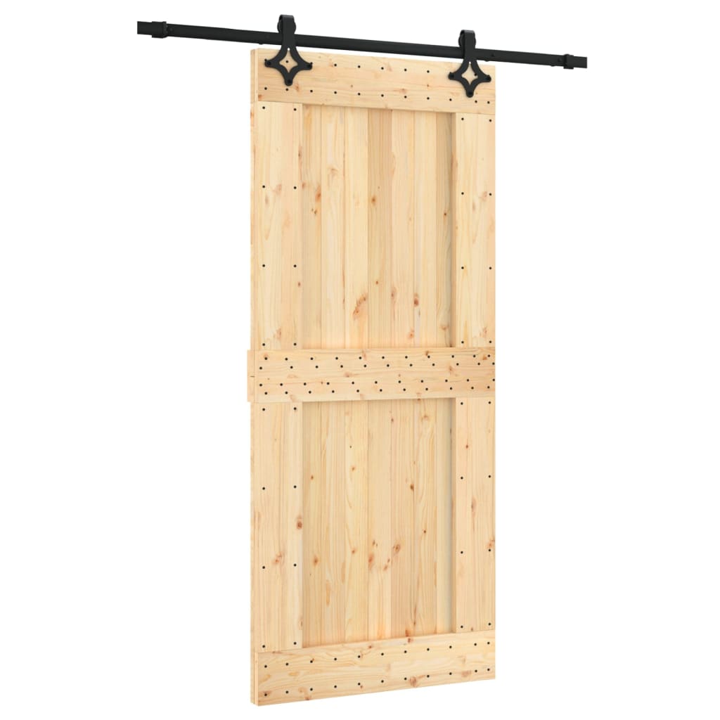 VidaXL Porte coulissante avec ferrures 90x210 cm bois de pin massif