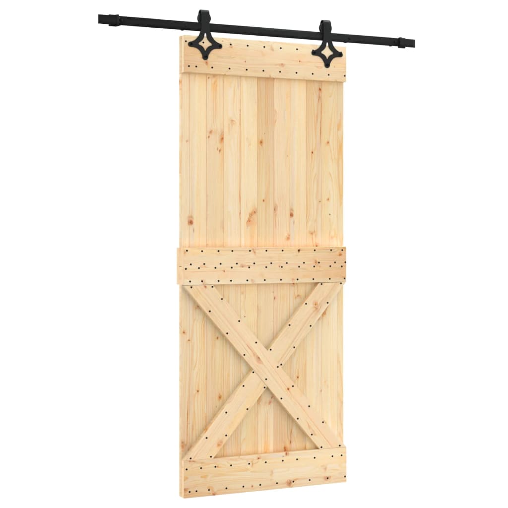 VidaXL Porte coulissante avec ferrures 85x210 cm bois de pin massif