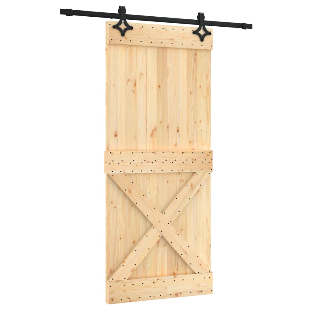 VidaXL Porte coulissante avec ferrures 90x210 cm bois de pin massif