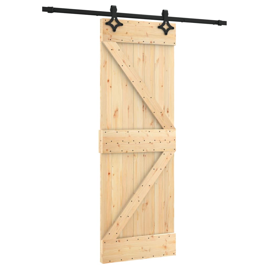 VidaXL Porte coulissante avec ferrures 70x210 cm bois de pin massif