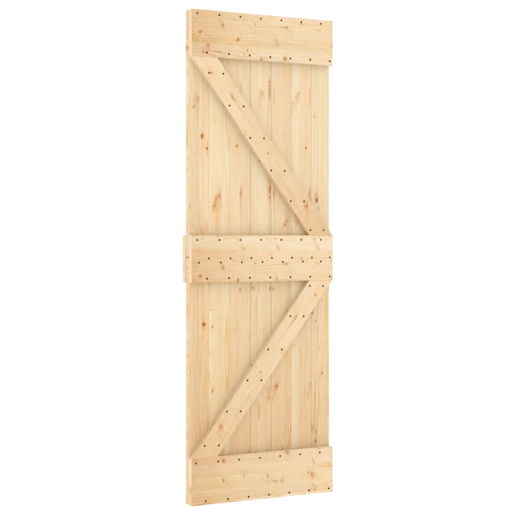 VidaXL Porte coulissante avec ferrures 70x210 cm bois de pin massif