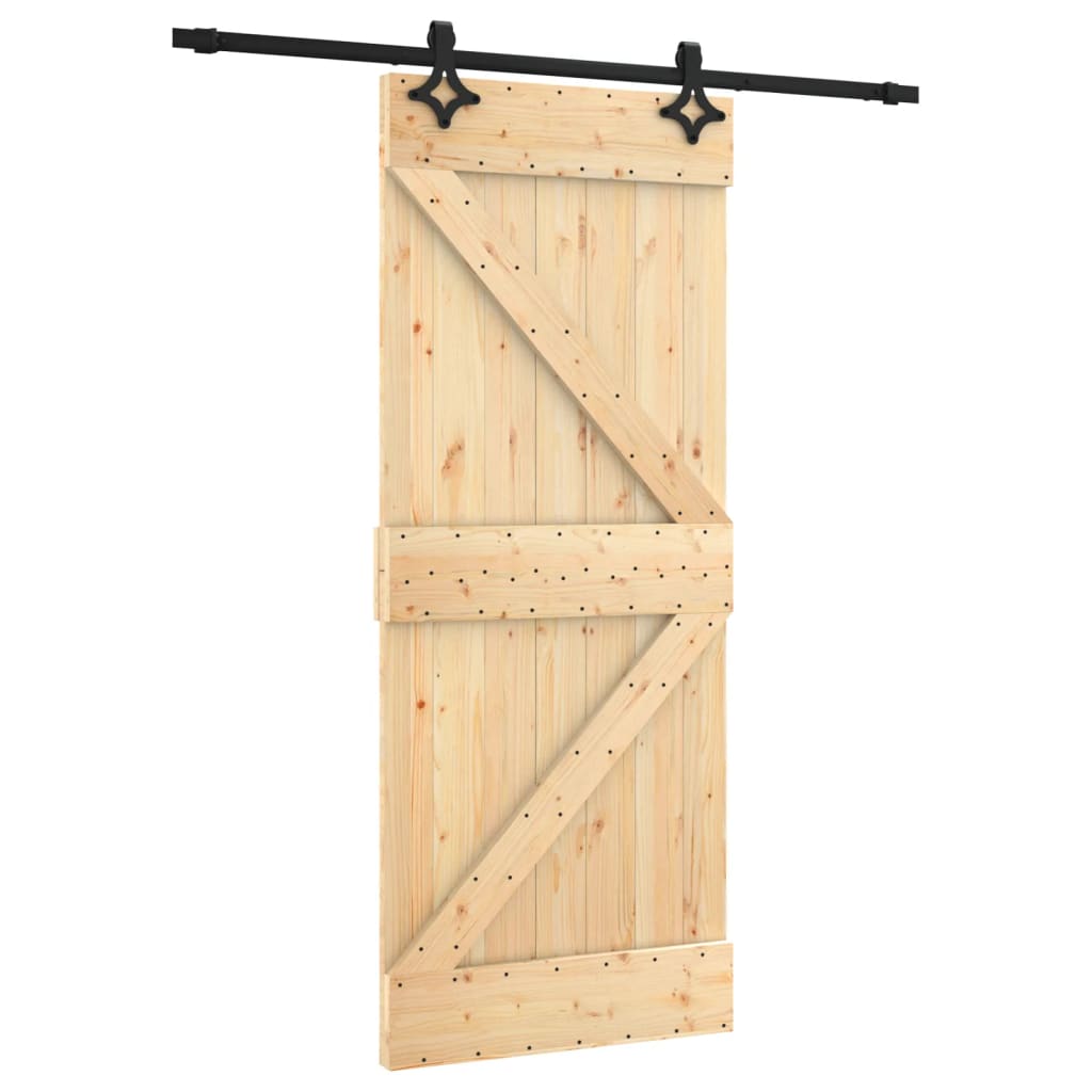 VidaXL Porte coulissante avec ferrures 85x210 cm bois de pin massif