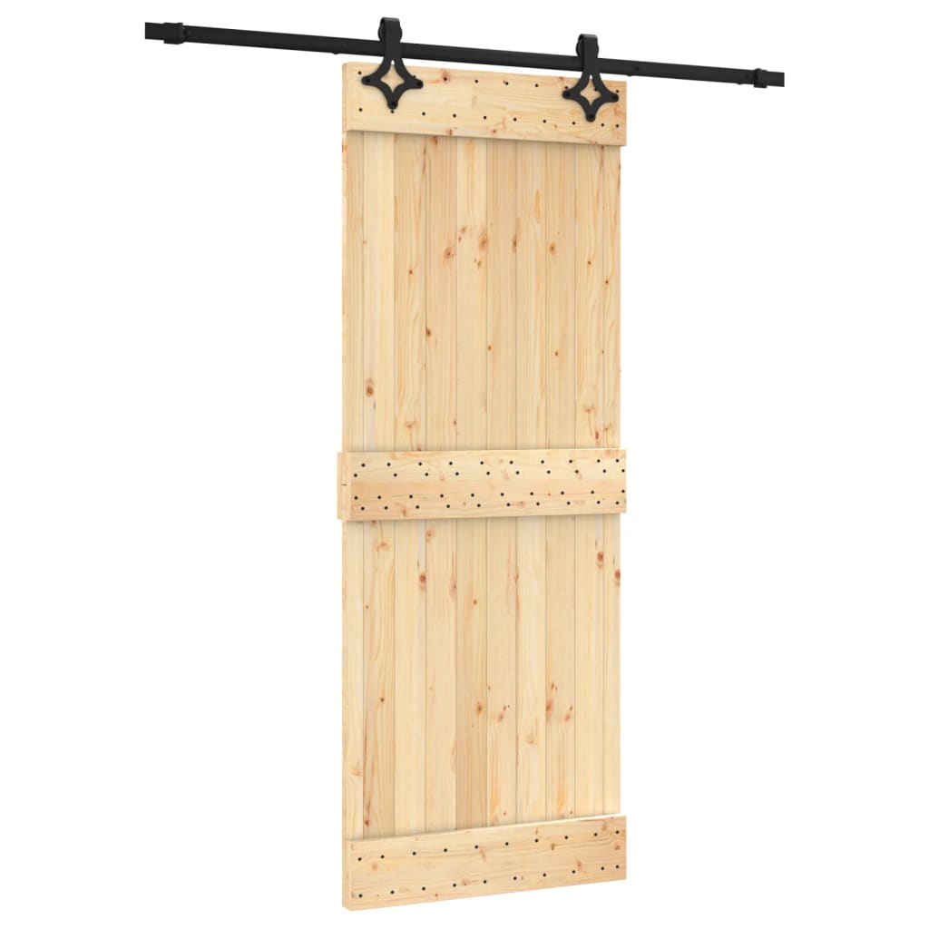 VidaXL Porte coulissante avec ferrures 80x210 cm bois de pin massif
