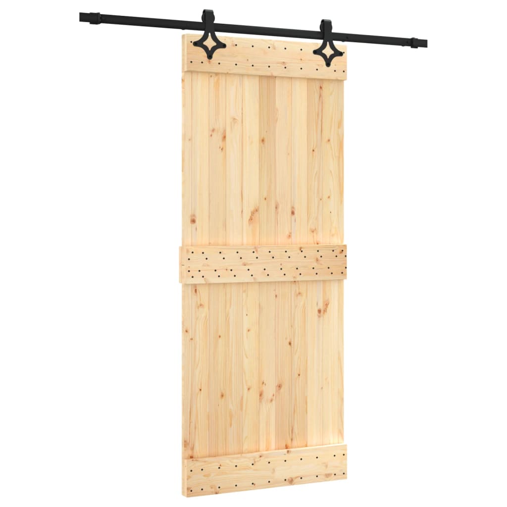 VidaXL Porte coulissante avec ferrures 85x210 cm bois de pin massif