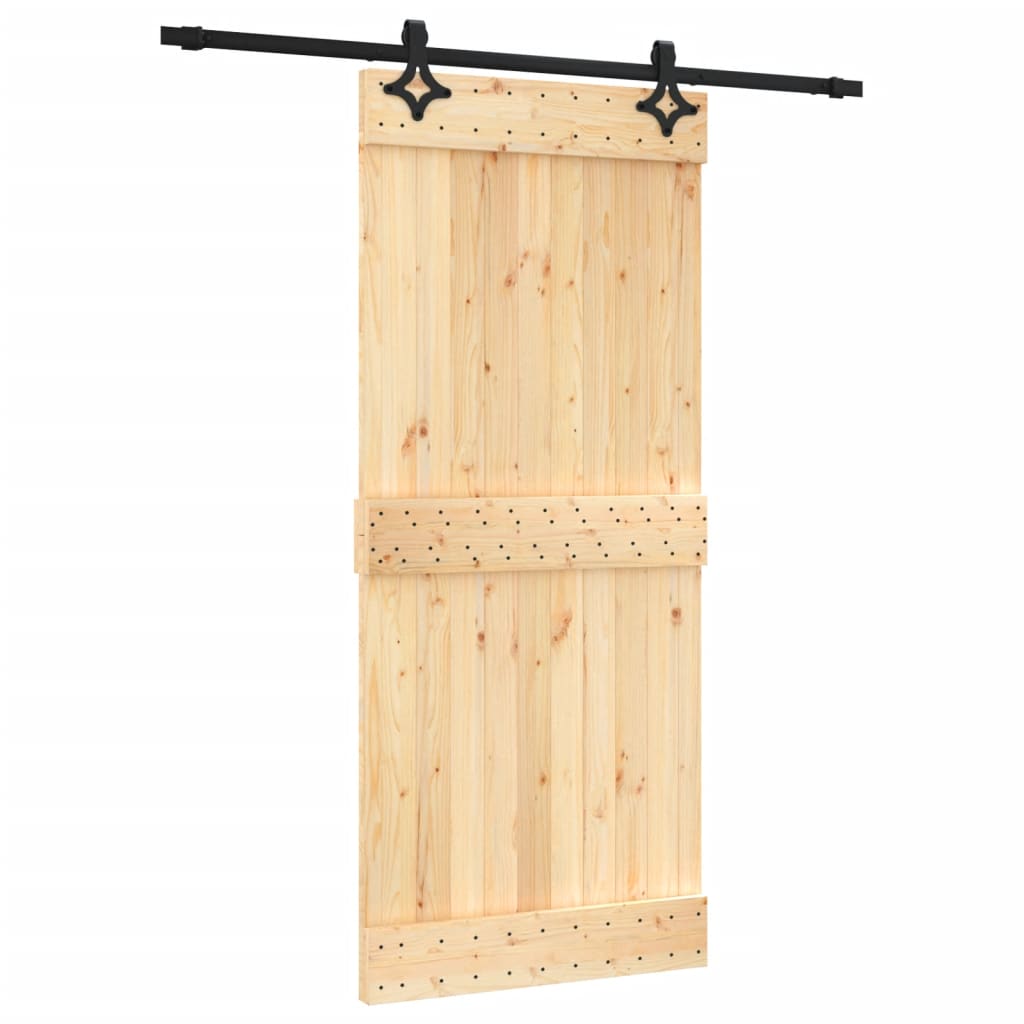 VidaXL Porte coulissante avec ferrures 90x210 cm bois de pin massif