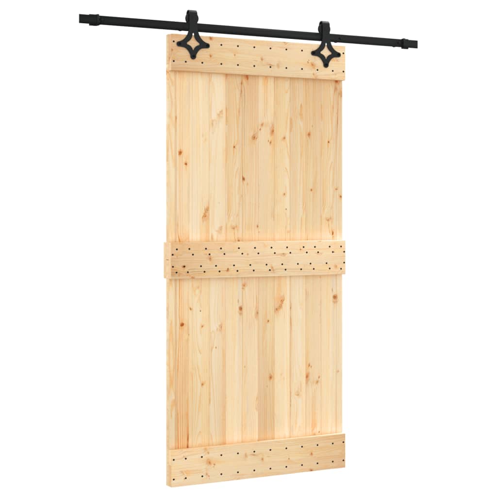 VidaXL Porte coulissante avec ferrures 95x210 cm bois de pin massif