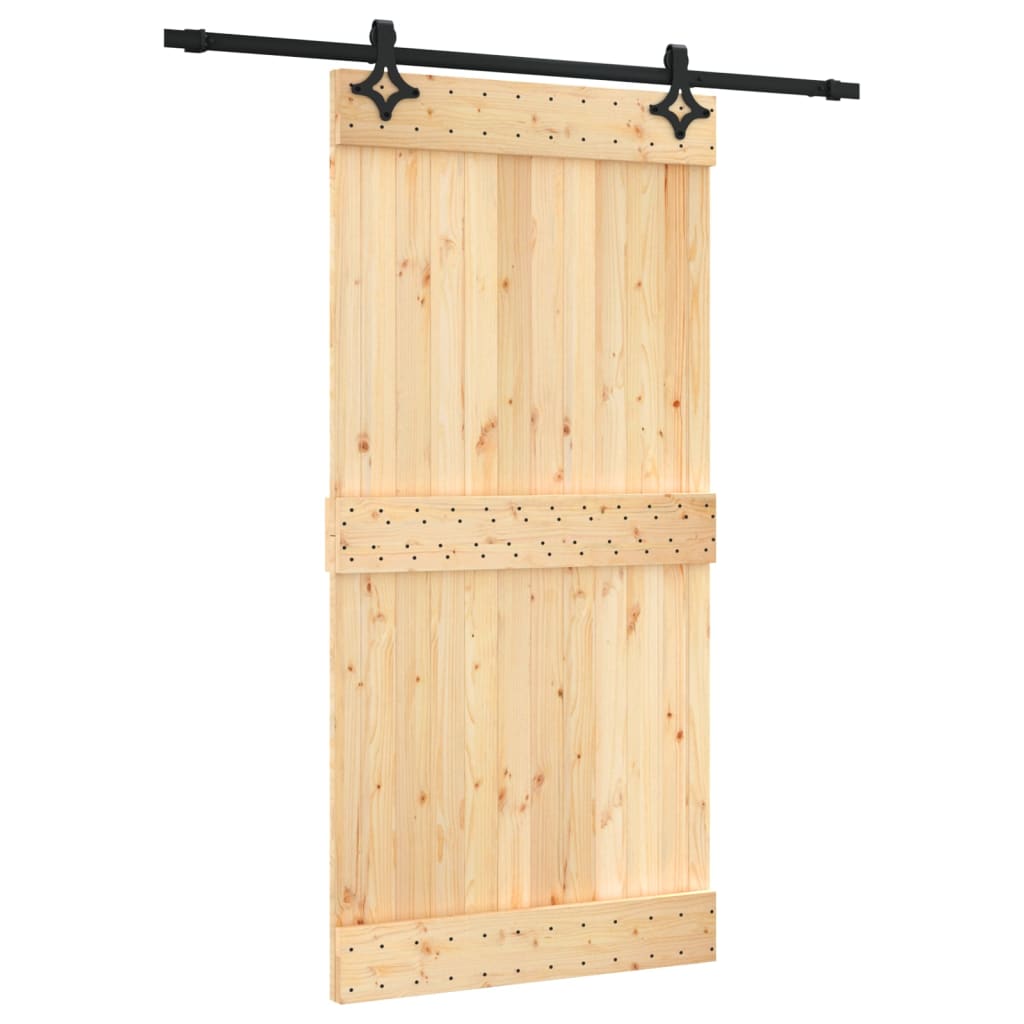 VidaXL Porte coulissante avec ferrures 100x210 cm bois de pin massif