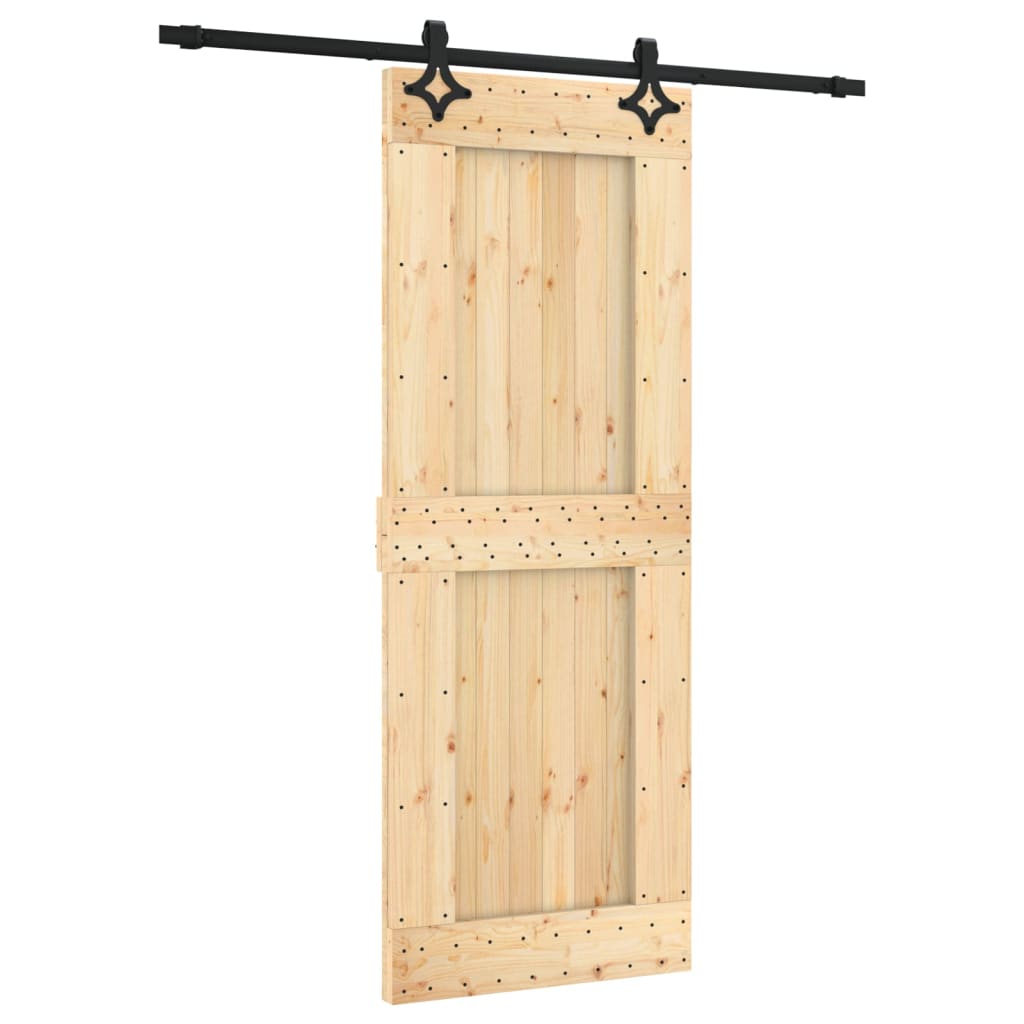 VidaXL Porte coulissante avec ferrures 80x210 cm bois de pin massif