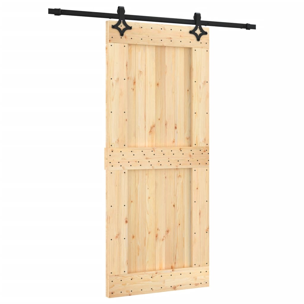 VidaXL Porte coulissante avec ferrures 90x210 cm bois de pin massif
