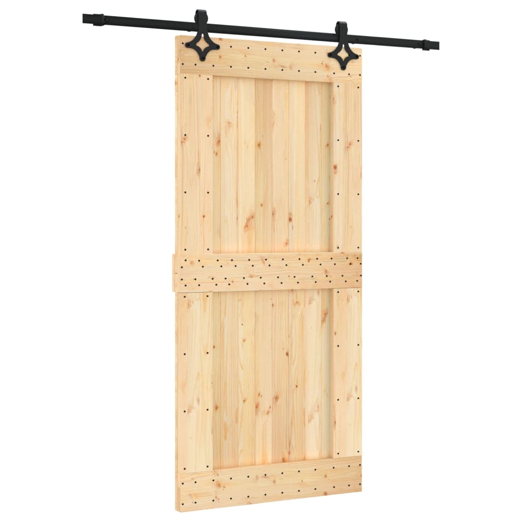 VidaXL Porte coulissante avec ferrures 95x210 cm bois de pin massif