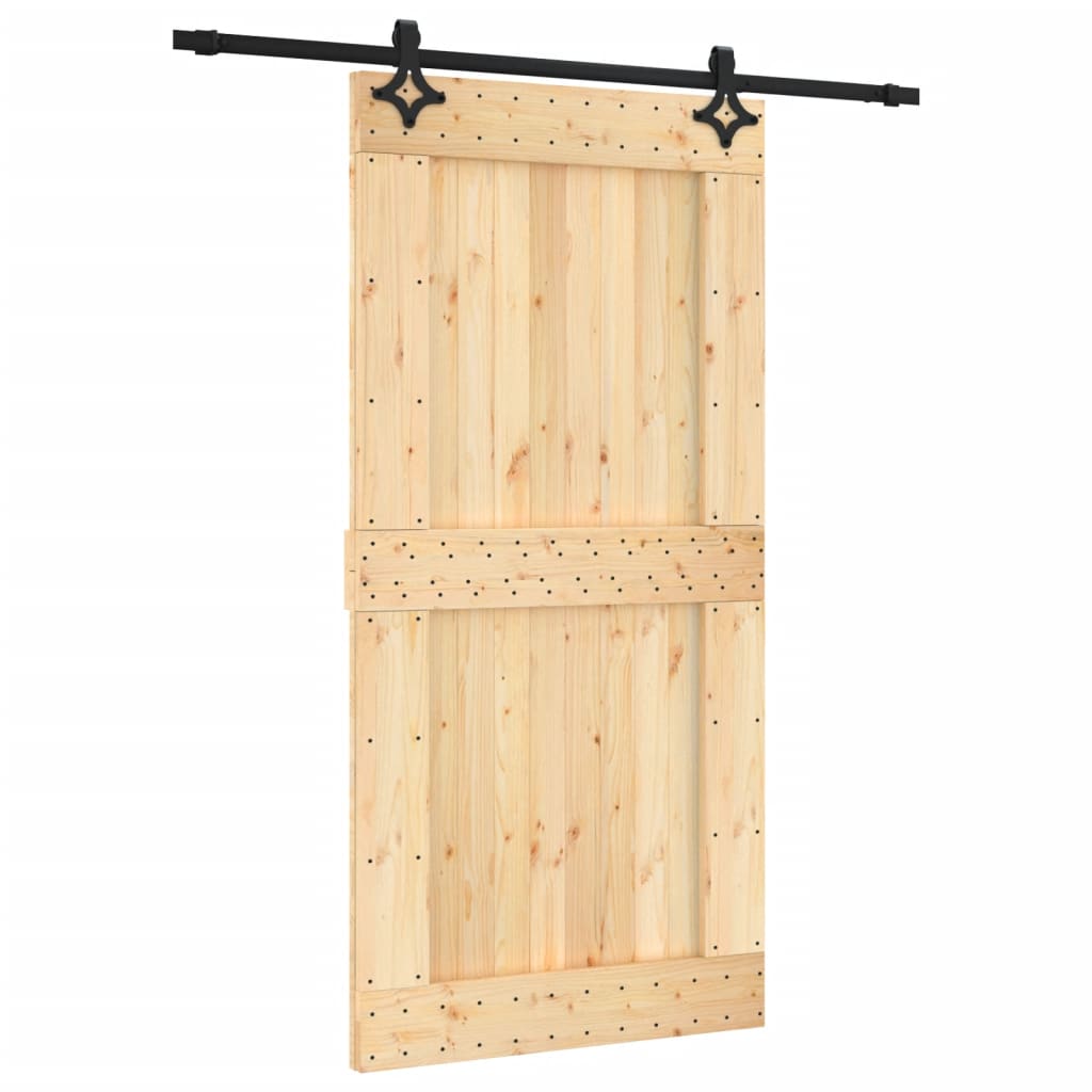 VidaXL Porte coulissante avec ferrures 100x210 cm bois de pin massif