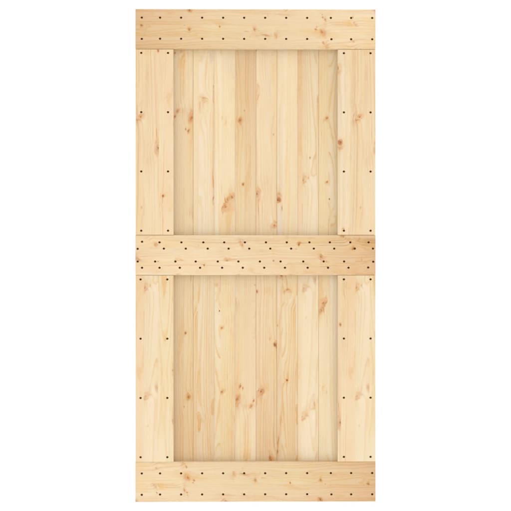 VidaXL Porte coulissante avec ferrures 100x210 cm bois de pin massif