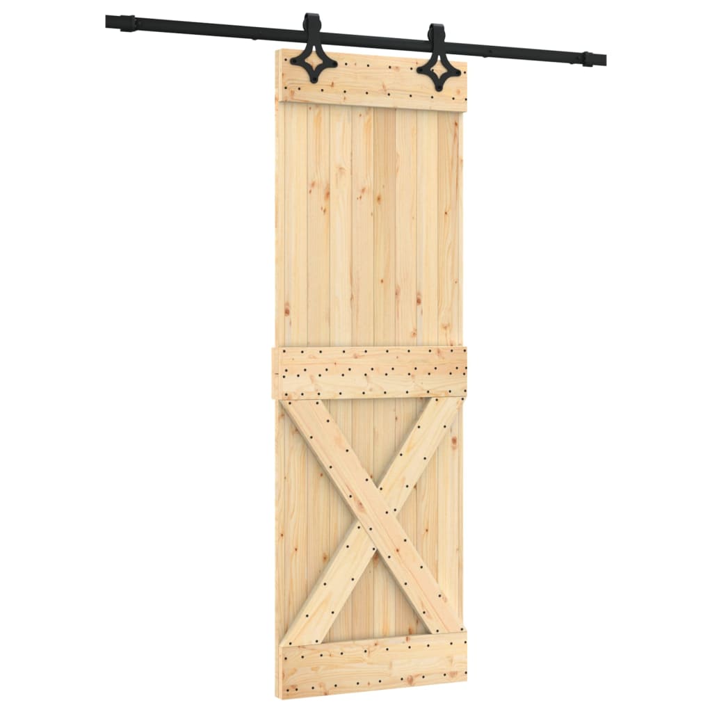 VidaXL Porte coulissante avec ferrures 70x210 cm bois de pin massif