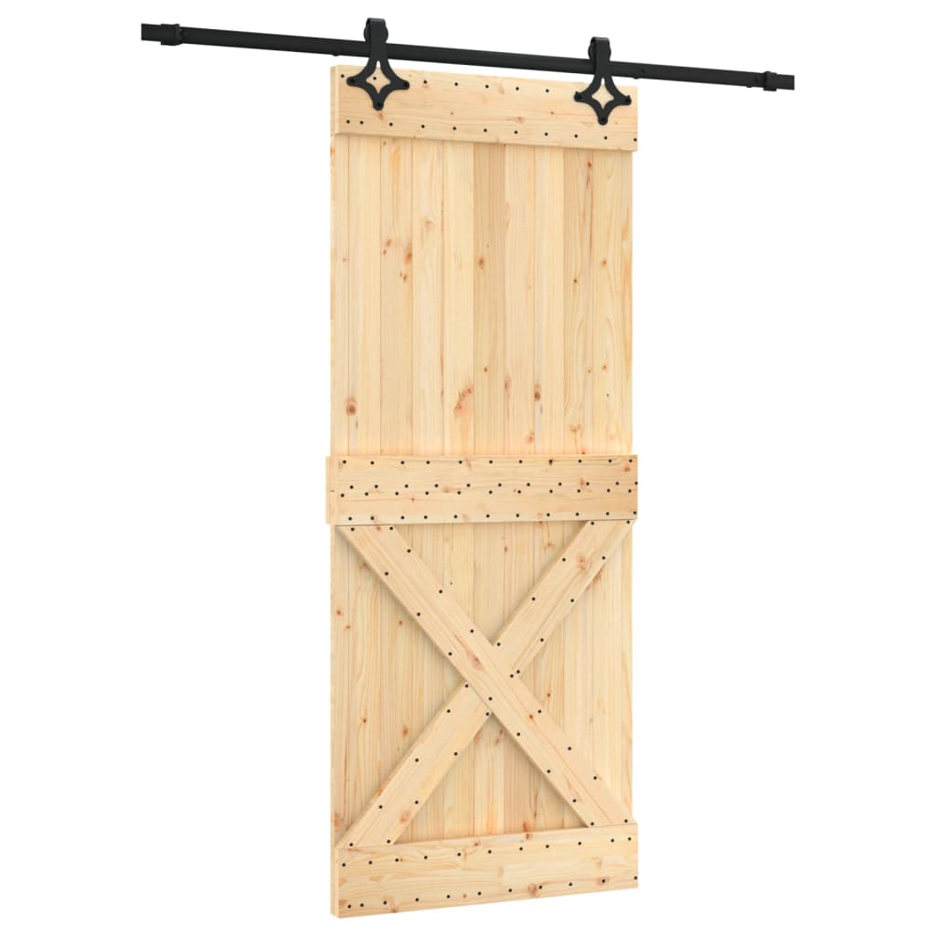 VidaXL Porte coulissante avec ferrures 85x210 cm bois de pin massif