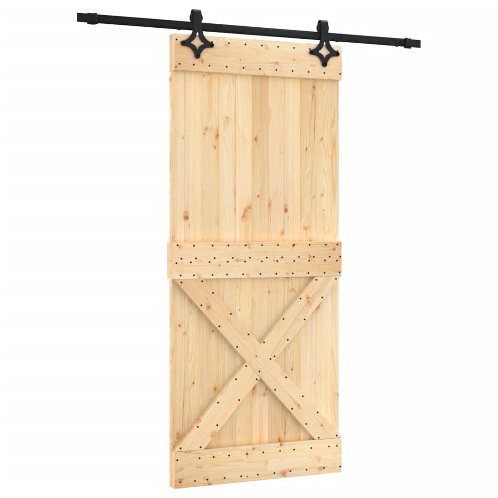 VidaXL Porte coulissante avec ferrures 90x210 cm bois de pin massif