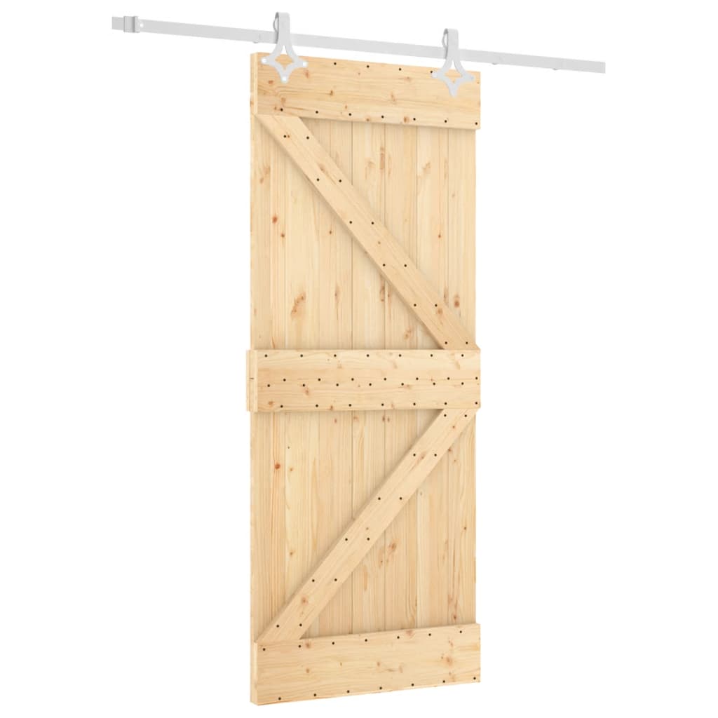 VidaXL Porte coulissante avec ferrures 85x210 cm bois de pin massif