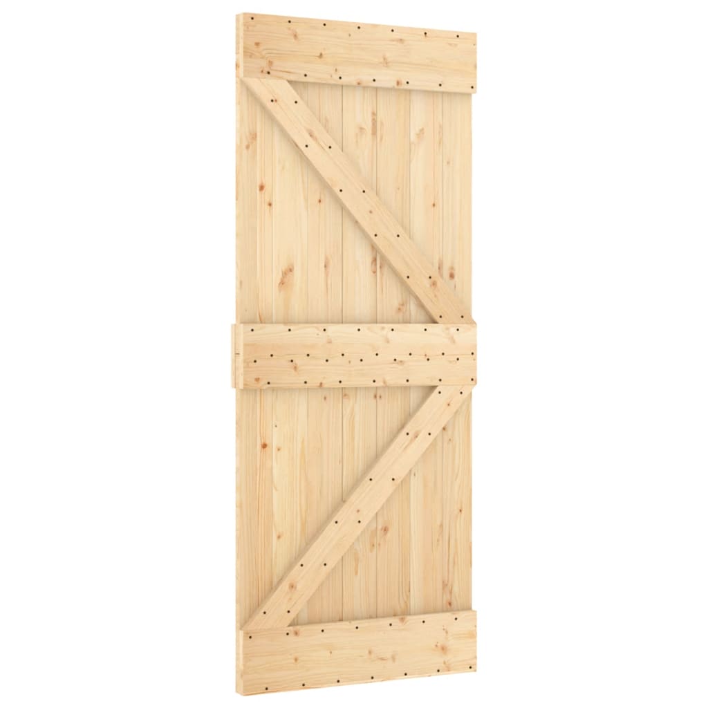VidaXL Porte coulissante avec ferrures 85x210 cm bois de pin massif