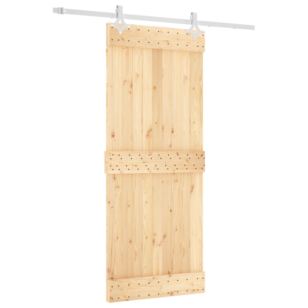 VidaXL Porte coulissante avec ferrures 85x210 cm bois de pin massif