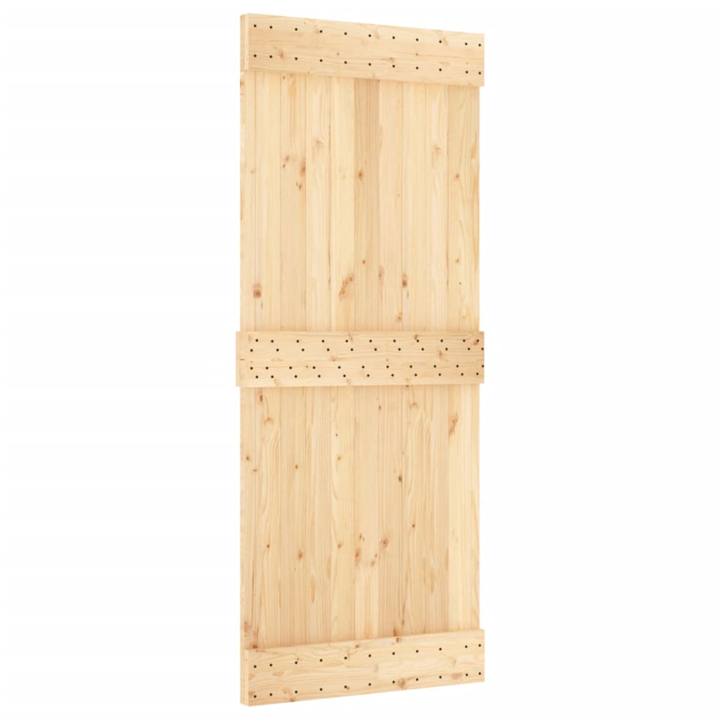 VidaXL Porte coulissante avec ferrures 85x210 cm bois de pin massif