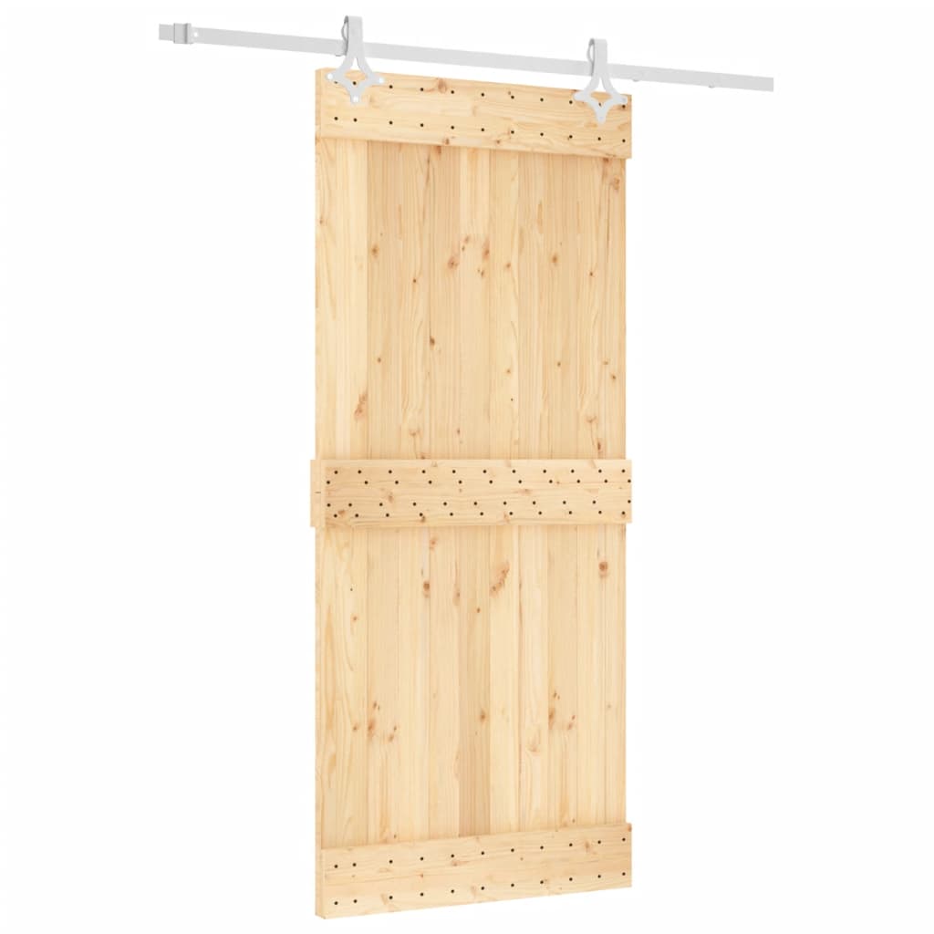 VidaXL Porte coulissante avec ferrures 90x210 cm bois de pin massif