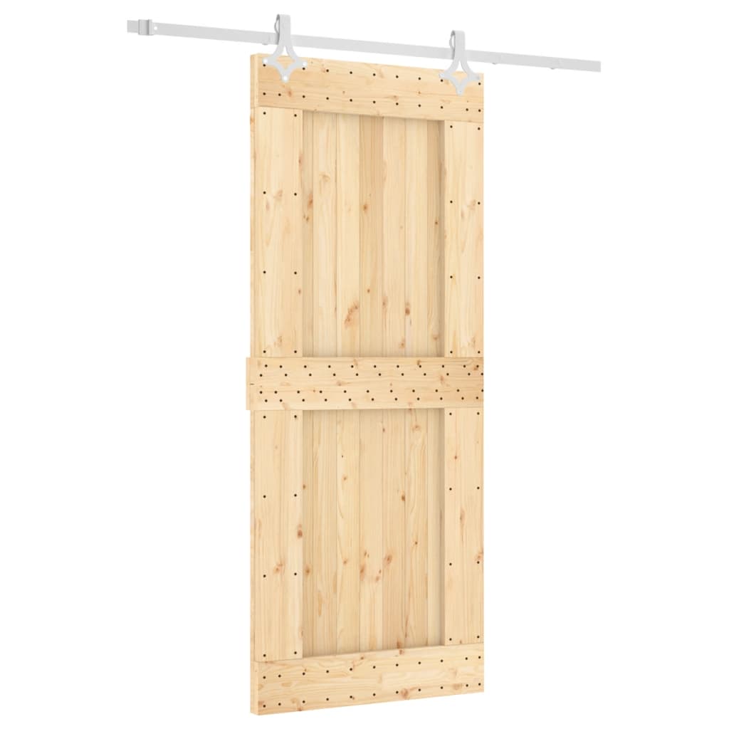 VidaXL Porte coulissante avec ferrures 85x210 cm bois de pin massif