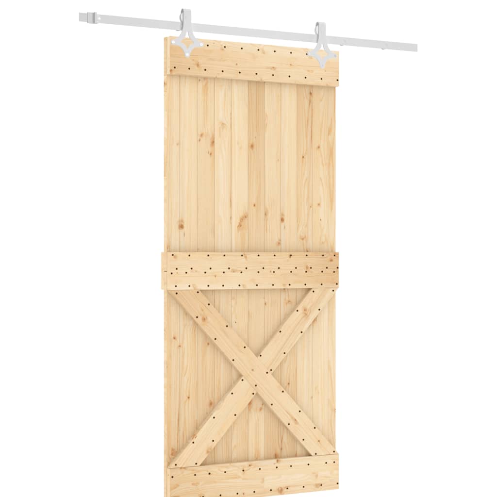 VidaXL Porte coulissante avec ferrures 90x210 cm bois de pin massif