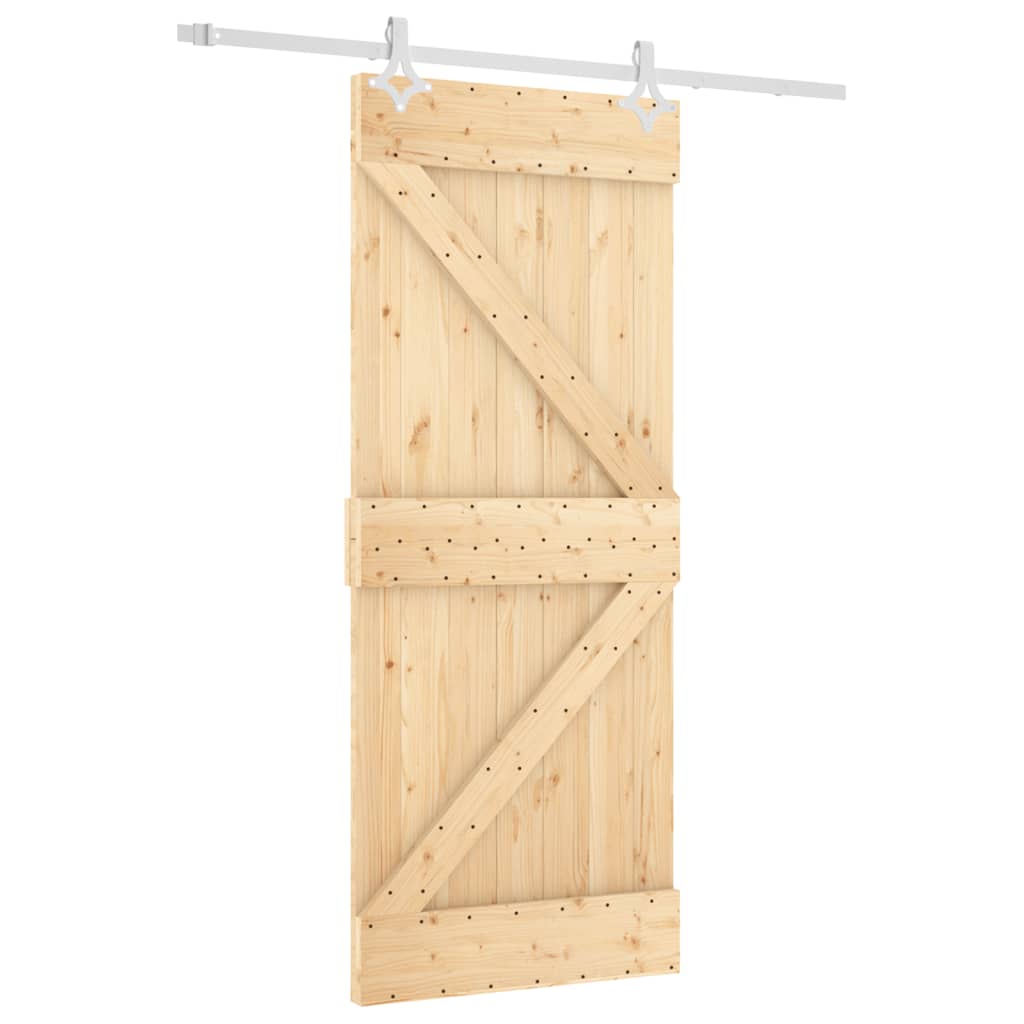 VidaXL Porte coulissante avec ferrures 85x210 cm bois de pin massif