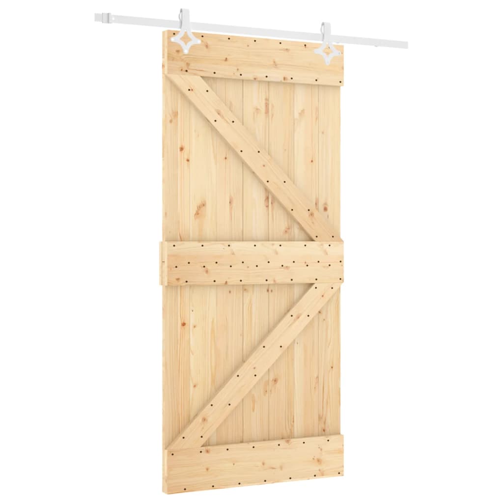 VidaXL Porte coulissante avec ferrures 100x210 cm bois de pin massif